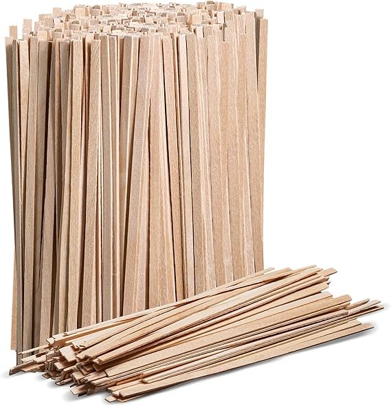 Prestee Wooden Coffee Stirrer, 1000 Disposable Coffee Stir Sticks, 5.5" Wooden Stir Sticks for Coffee & Cocktails, Wooden Beverage Mixer with Smooth Ends, Swizzle Drink Sticks, Coffee Bar Accessories