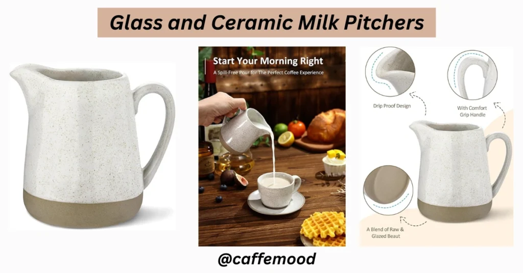Glass and Ceramic Milk Pitchers