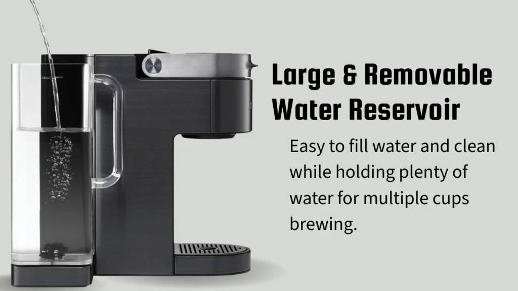 Large & Removable Water Reservoir